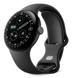 Google Pixel Watch 4 41 mm - Reloj Inteligente Unisex con AMOLED, Wear OS, GPS, Resistente al Agua 5 ATM, Banda Fluoroelastómero Negro Obsidian, Aluminio Negro Mate