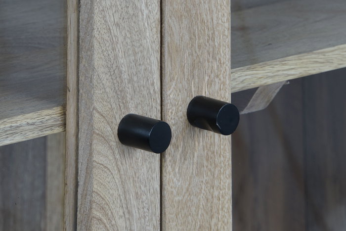 DKD Home Decor Vitrina Moderno Mango y Cristal 90 x 40 x 142 cm