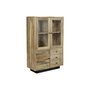 DKD Home Decor Vitrina de Mango y Cristal 90x40x142