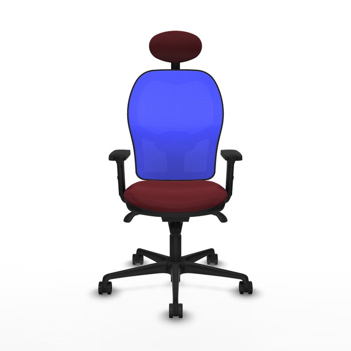 PIQUERAS Y CRESPO Silla de oficina Jorquera Sincro Granate y Azul PIQUERAS Y CRESPO Silla de oficina Jorquera Sincro Granate y Azul