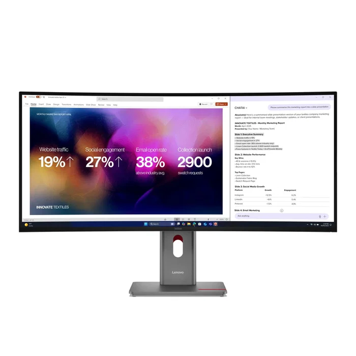 Lenovo ThinkVision P40WD-40 Monitor Curvo 40 pulgadas WUHD 120Hz IPS HDR10