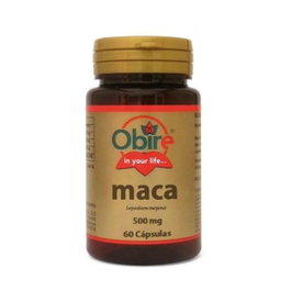 Obire Maca 500 mg 60 cápsulas - Complemento alimenticio energético natural