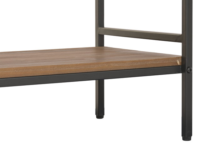 DKD Home Decor Estantería Vintage 8 Estantes 33x180x100 cm Hierro Abeto Marrón Negro