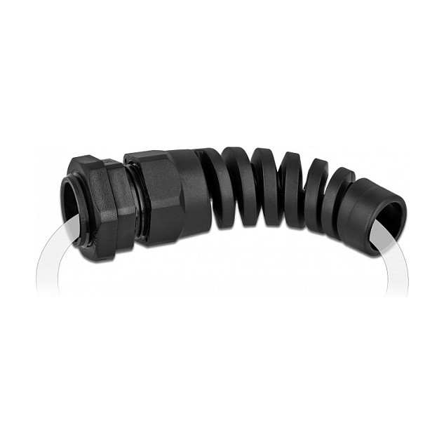 DeLOCK Prensaestopas con alivio de tensión PG13,5 negro