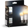 Philips Hue Pack de 2 Bombillas LED A60 Conectadas, E27, 6W, Luz Blanca Ajustable 1000-2000K, 810 Lúmenes, AABUO37088