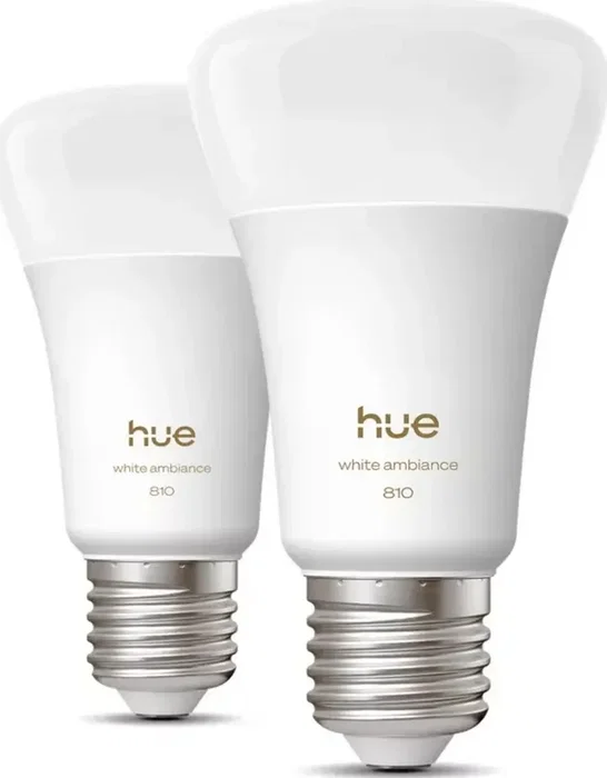 Philips Hue Pack de 2 bombillas LED A60 conectadas Luz blanca E27