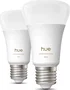 Philips Hue Pack de 2 bombillas LED A60 conectadas Luz blanca E27
