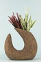 Aberto Design BK002 Maceta Decorativa de Cerámica Pintada a Mano, Marrón, 27x27 cm - Eleva la Decoración de tu Hogar con Elegancia