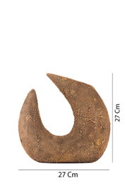 Aberto Design BK002 Maceta Decorativa de Cerámica Pintada a Mano, Marrón, 27x27 cm - Eleva la Decoración de tu Hogar con Elegancia