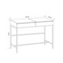 Hanah Home Mesa de Maquillaje Moderna Roble y Negro, Tablero Partículas Melamina, Patas Metal, 100x45x75 cm