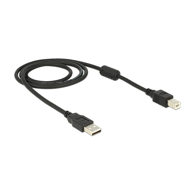 DeLOCK Cable USB 2.0 de A a B, 1 m, Negro