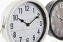 DKD Home Decor Reloj Sobremesa Loft Negro Blanco 5.5 x 20 x 20 cm (4 Unidades)