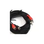 Powergreen CAB-81070-ST Cable Alargador RCA de 7m, 2 Conectores RCA Macho a 2 Hembra, Color Negro, Certificado CE/ROHS