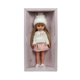 Muñecas Arias Muñeca Elegance Chic Kids Carlota 36 cm con Pelo, Cuerpo de Vinil