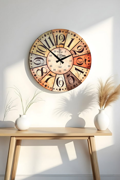 Wallity Huhuas00030 Reloj Decorativo de MDF 50x50 cm