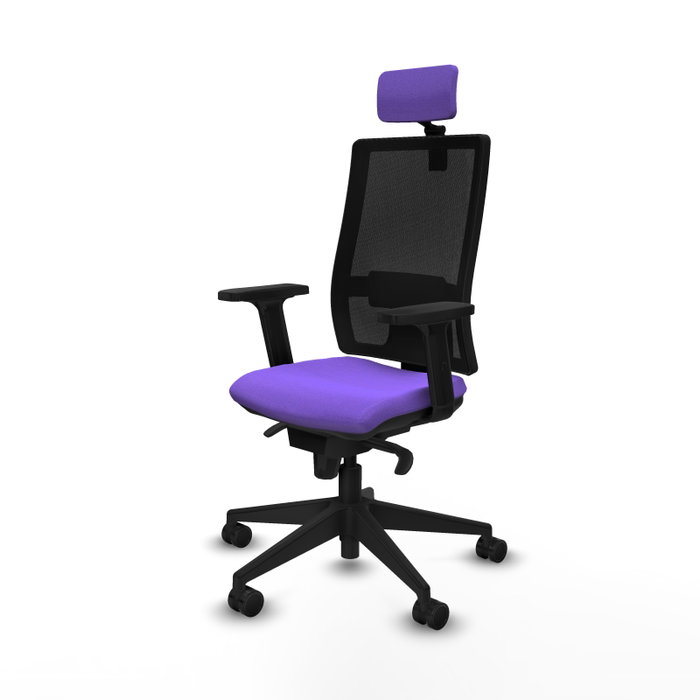 PIQUERAS Y CRESPO Silla de oficina Horna con mecanismo Sincro, Lila y Negro PIQUERAS Y CRESPO Silla de oficina Horna con mecanismo Sincro, Lila y Negro