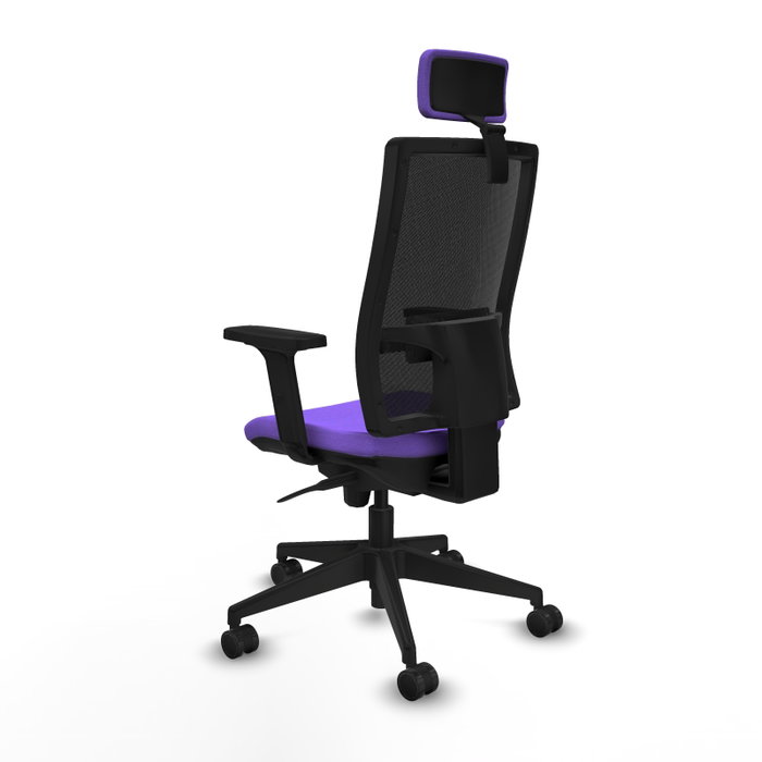 PIQUERAS Y CRESPO Silla de oficina Horna con mecanismo Sincro, Lila y Negro PIQUERAS Y CRESPO Silla de oficina Horna con mecanismo Sincro, Lila y Negro