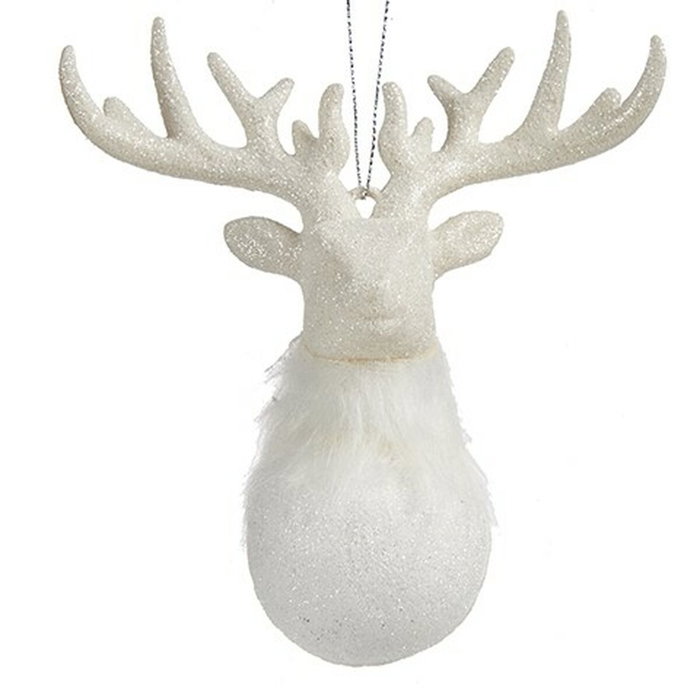 Adorno Navideño Krist+ Blanco Plástico Purpurina Reno 14 x 15,5 x 7 cm (24 Unidades) Adorno Navideño Krist+ Blanco Plástico Purpurina Reno 14 x 15,5 x 7 cm (24 Unidades)