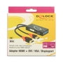 DeLOCK Adaptador de Vídeo HDMI + USB a DVI-I + VGA (D-Sub) 62959 Negro, Rojo
