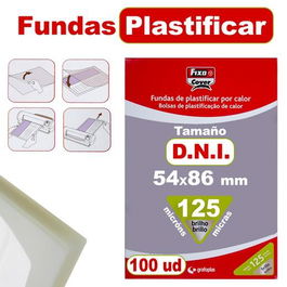 Funda Plastificar Fixo 54X86 125Μ Paquete De 100