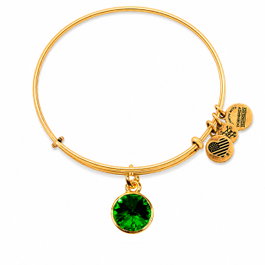 Alex And Ani Pulsera de Metal Verde con Cierre Ajustable A12EB244RG