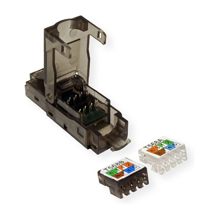 VALUE 26.99.0370 Conector RJ-45 de campo configurable Cat6e UTP Negro VALUE 26.99.0370 Conector RJ-45 de campo configurable Cat6e UTP Negro
