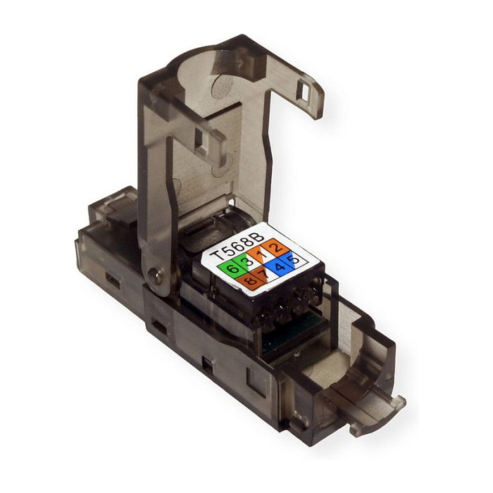 VALUE 26.99.0370 Conector RJ-45 de campo configurable Cat6e UTP Negro VALUE 26.99.0370 Conector RJ-45 de campo configurable Cat6e UTP Negro