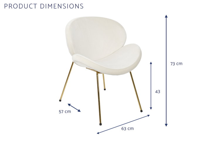 DKD Home Decor Silla Jiete Polyester Terciopelo Blanco y Dorado DKD Home Decor Silla Jiete Polyester Terciopelo Blanco y Dorado