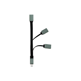 LogiLink Hub USB 3.1 Tipo C de 3 Puertos UA0315 USB 2.0 y USB 3.0 Color Negro Gris