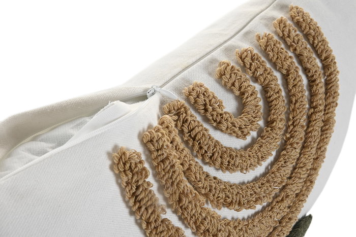 DKD Home Decor Cushions ch1c25 Cojín Blanco Marrón 30 x 50 cm (2 Unidades)
