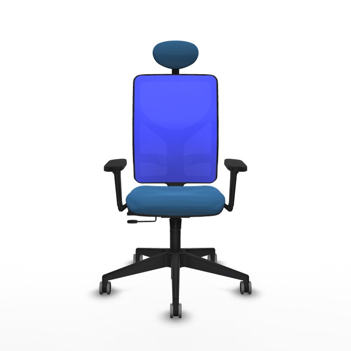 PIQUERAS Y CRESPO Silla de oficina Motilla con mecanismo Sincro/Traslack, Azul