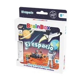 Asmodee BrainBox Pocket - Juego de Mesa de Memoria y Preguntas "El Espacio", Edad 8+ Años, Duración 10 Minutos, en Español