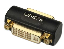 Lindy 41233 Adaptador o Cambiador de Género DVI-I Hembra a Hembra, Negro