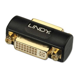 Lindy 41233 Adaptador de Ordenador DVI-I Hembra a Hembbra, Negro
