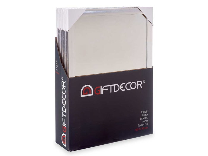 Giftdecor Espejo Plata 50 x 70 cm (Set de 8)