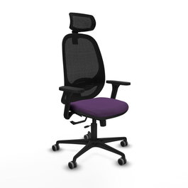 PIQUERAS Y CRESPO Silla de oficina Cilanco con Mecanismo Sincro/Traslack, Morado y Negro