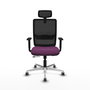 PIQUERAS Y CRESPO Silla de oficina Haches con mecanismo Sincro/Traslack Morado y Negro