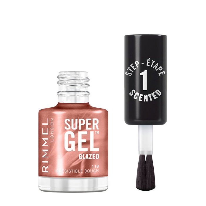 Rimmel London KATE SUPER GEL Esmalte de Uñas #118 Irresistible Dough 12 ml - Acabado Gel, Hasta 14 Días de Color