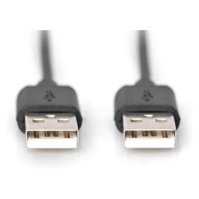 Digitus Cable USB 2.0 Tipo A Macho a Macho de 1.8 Metros, Color Negro