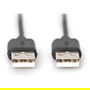 Digitus Cable USB 2.0 Tipo A Macho a Macho de 1.8 Metros, Color Negro