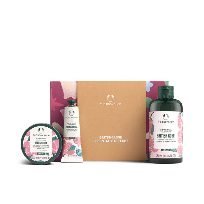 The Body Shop British Rose Set de Regalo - Gel Ducha 250ml, Yogurt Corporal 200ml, Crema Manos 30ml - Fragancia Fresca de Rosas The Body Shop British Rose Set de Regalo - Gel Ducha 250ml, Yogurt Corporal 200ml, Crema Manos 30ml - Fragancia Fresca de Rosas