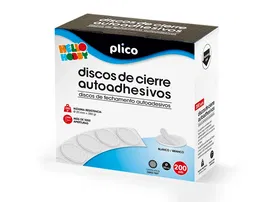 Plico Cierre Velcro Autoadhesivo 20 mm Blanco Caja 200 Unidades