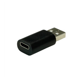 VALUE Adapter USB 2.0 Tipo A Macho a Tipo C Hembra, Negro, Velocidad 480 Gbit/s, Plug and Play