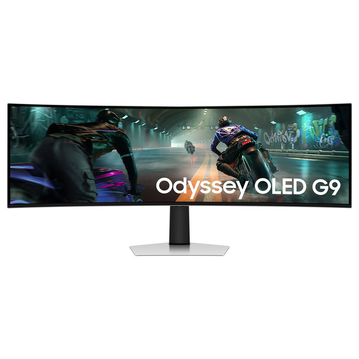 Samsung Monitor Gaming 49 Pulgadas OLED Dual QHD 144Hz, 5120x1440, 0.03ms, Quantum Dot, HDR10+, NVIDIA G-SYNC, AMD FreeSync Premium Pro, Plata, LS49DG910SUXEN