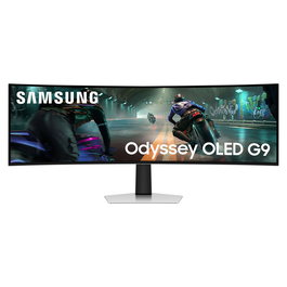 Samsung Monitor Gaming 49 Pulgadas OLED Dual QHD 144Hz, 5120x1440, 0.03ms, Quantum Dot, HDR10+, NVIDIA G-SYNC, AMD FreeSync Premium Pro, Plata, LS49DG910SUXEN