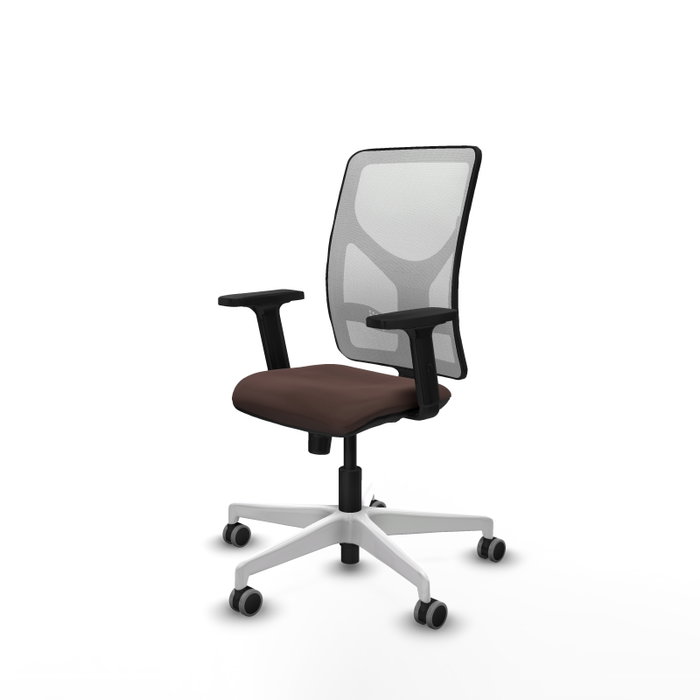 PIQUERAS Y CRESPO Silla de oficina Motilla con mecanismo Sincro, Marrón oscuro y Blanco PIQUERAS Y CRESPO Silla de oficina Motilla con mecanismo Sincro, Marrón oscuro y Blanco