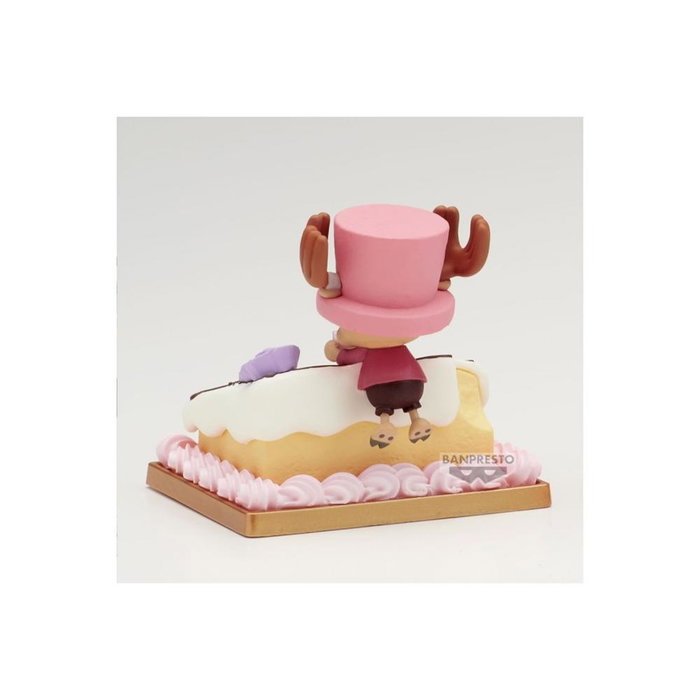 Banpresto Figura Paldolce Collection Tony Tony Chopper One Piece Coleccionable 6cm PVC Figura Sentado sobre Pastel