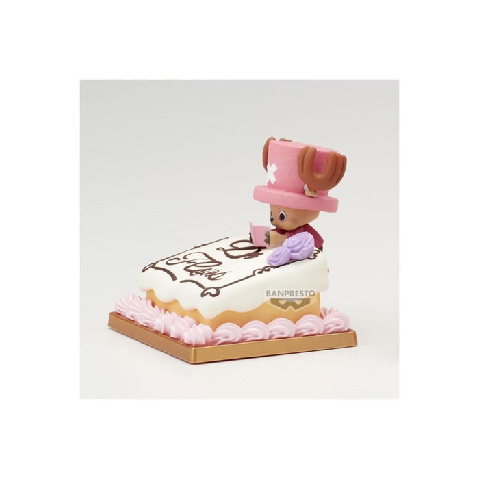 Banpresto Figura Paldolce Collection Tony Tony Chopper One Piece Coleccionable 6cm PVC Figura Sentado sobre Pastel