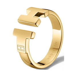 Tommy Hilfiger Anillo Dorado de Acero Inoxidable Talla 54