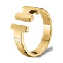Tommy Hilfiger Anillo Dorado de Acero Inoxidable Talla 54